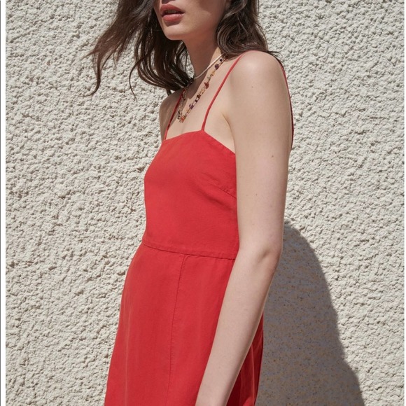 ZARA LINEN AND COTTON BLEND MINI DRESS - Picture 4 of 10